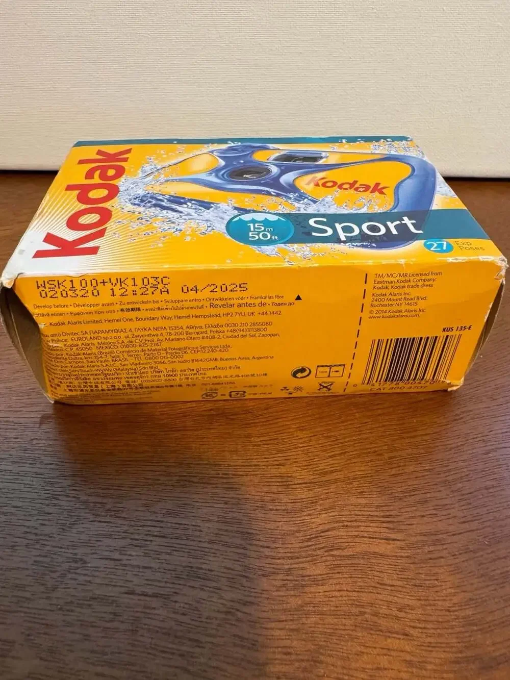 NEW Kodak Sport Disposable Camera WATERPROOF 50ft Expired 2025